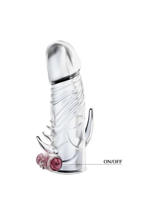 Насадка Penis sleeve with vibration Crystal Прозрачная CherryLove LyBaile (282963037)
