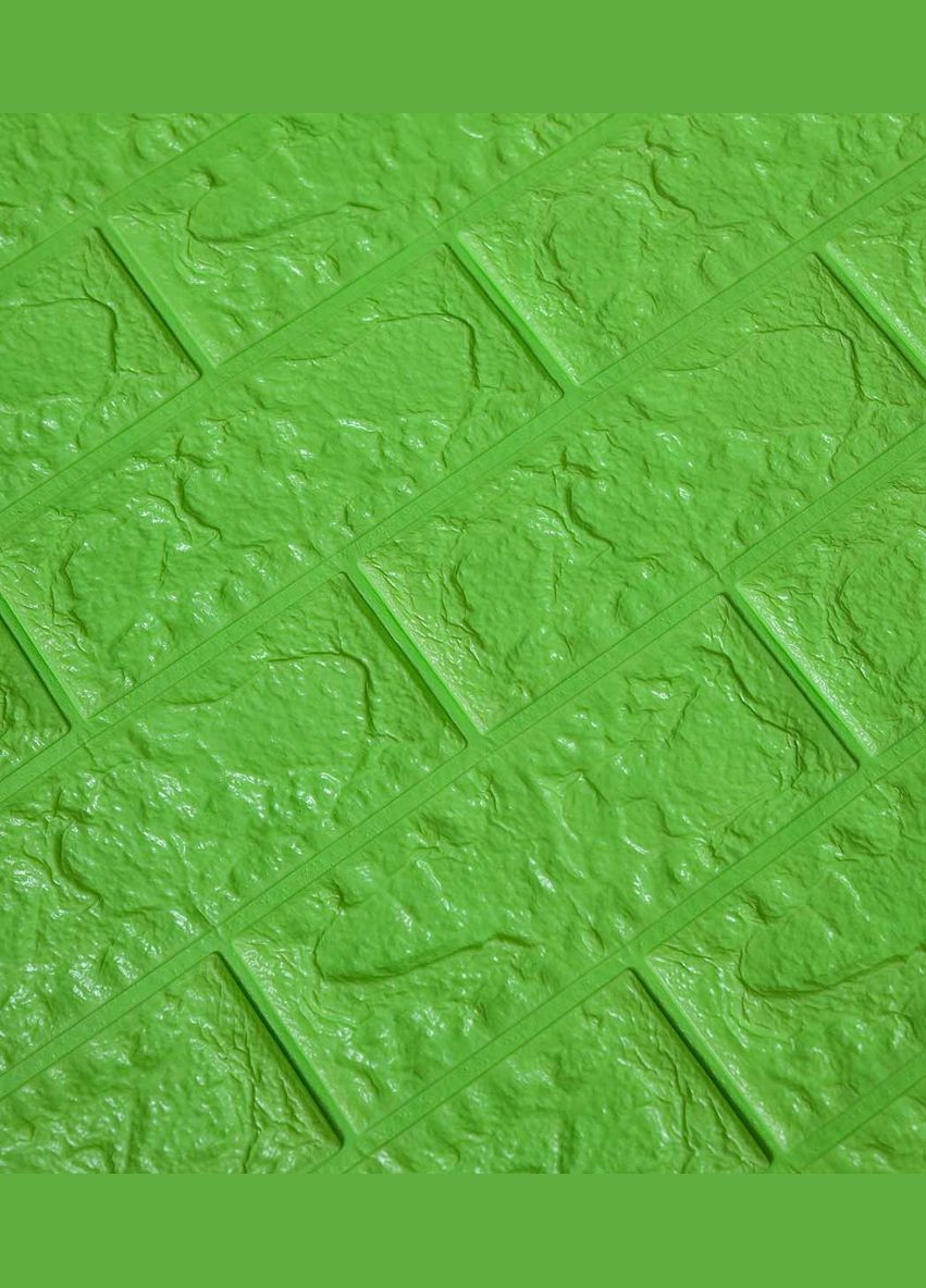 Самоклеющийся декоративный 3D панель кирпич зеленая трава 700x770x5 мм Loft Expert (298473274)