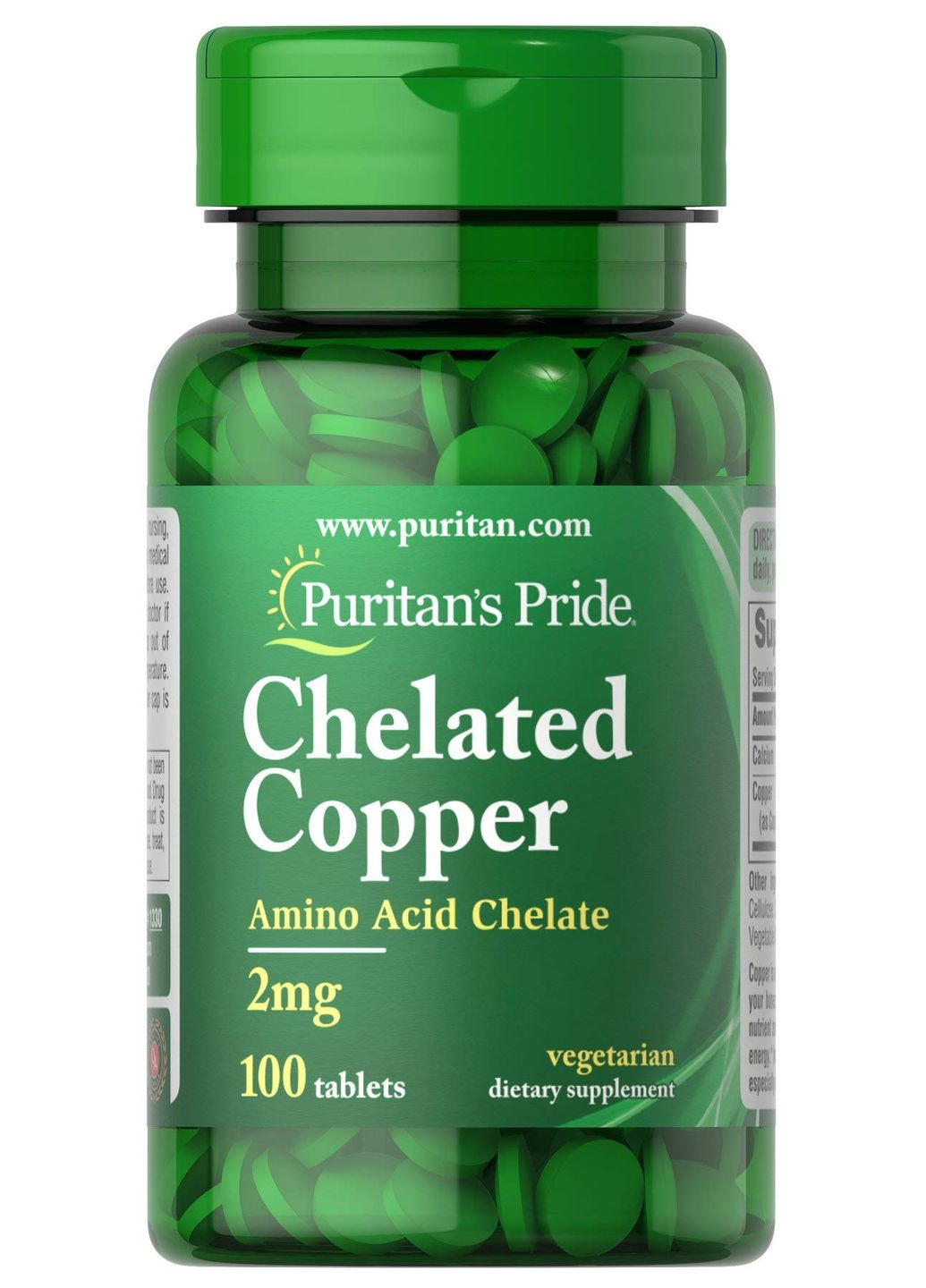 Мідь Puritan's Pride Copper Chelated 2 mg, 100 таблеток Puritans Pride (289877819)