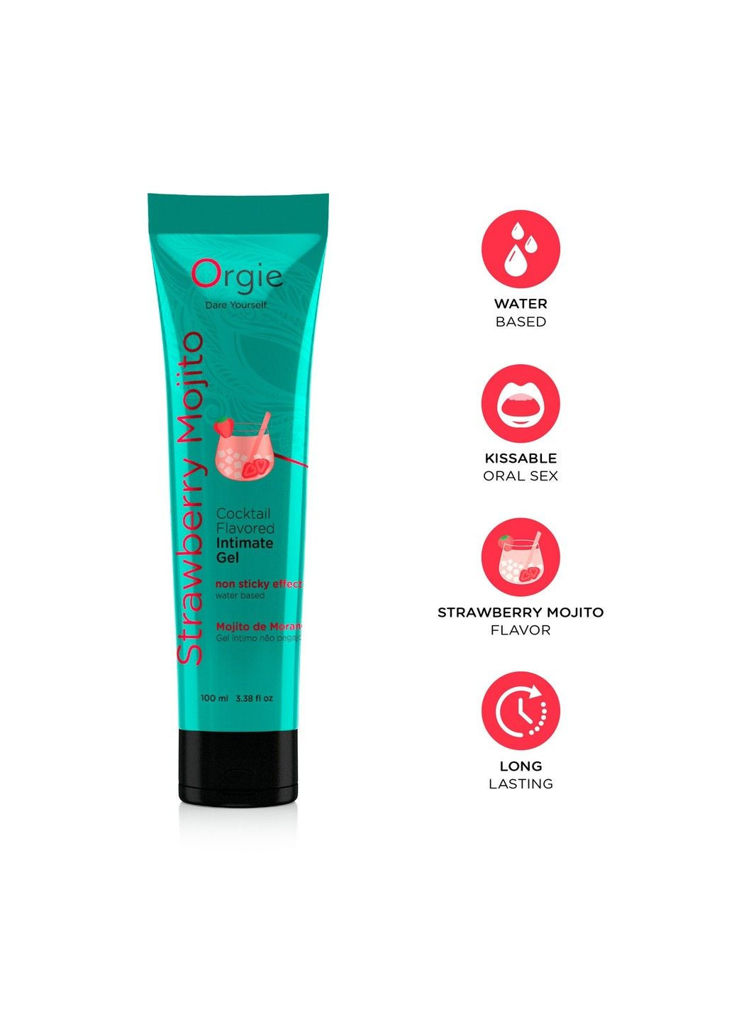 Оральная смазка Lube Tube Клубника-Мохито 100мл Orgie (348517410)