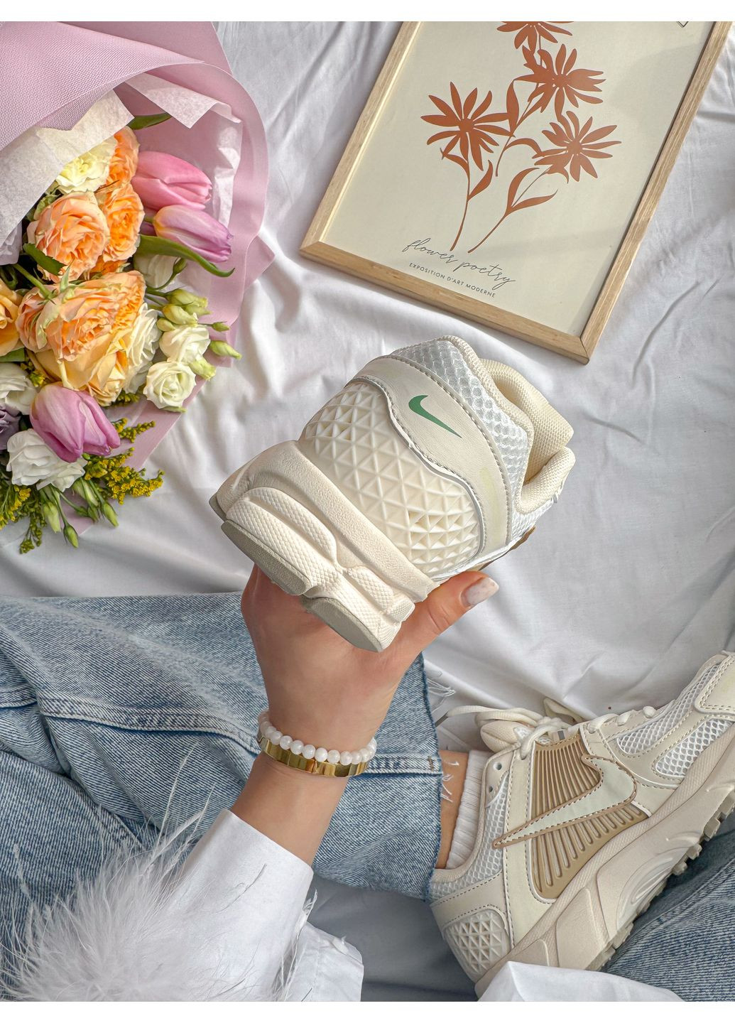 Кросівки жіночі Nike Zoom Vomero 5 Beige | Найк Зум Вомеро 5 бежеві No Brand бежеві демісезони (350879881)