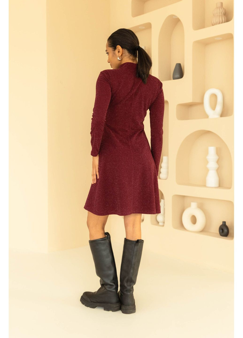 Темно-червона сукня 2139.5580 Seventeen