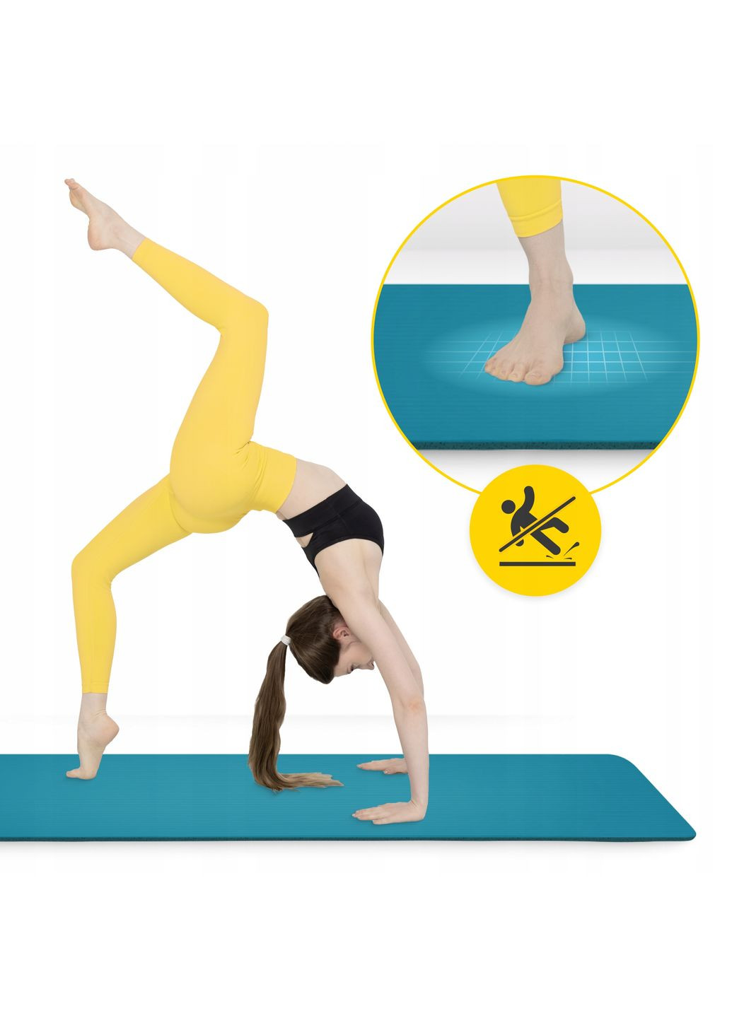Килимок (мат) спортивний NBR 180 x 60 x 1 см для йоги та фітнесу Sea Green (P-5905973406697) 4FIZJO (349650181)