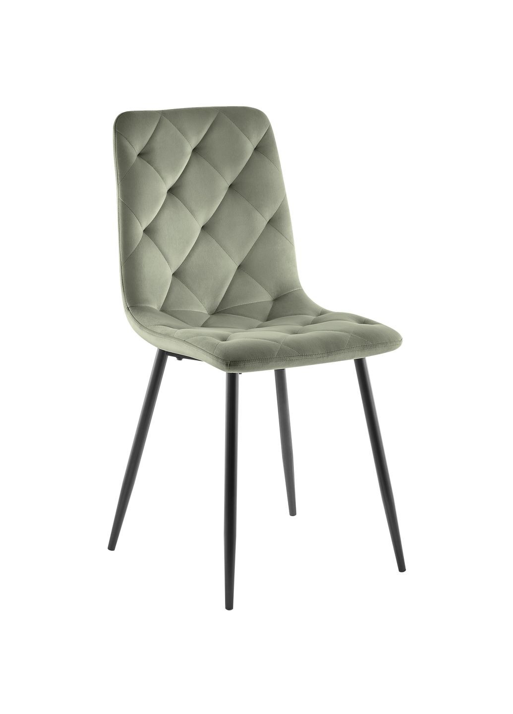 Стілець ANETTE чорний каркас/оливковий велюр Intarsio (372178894)