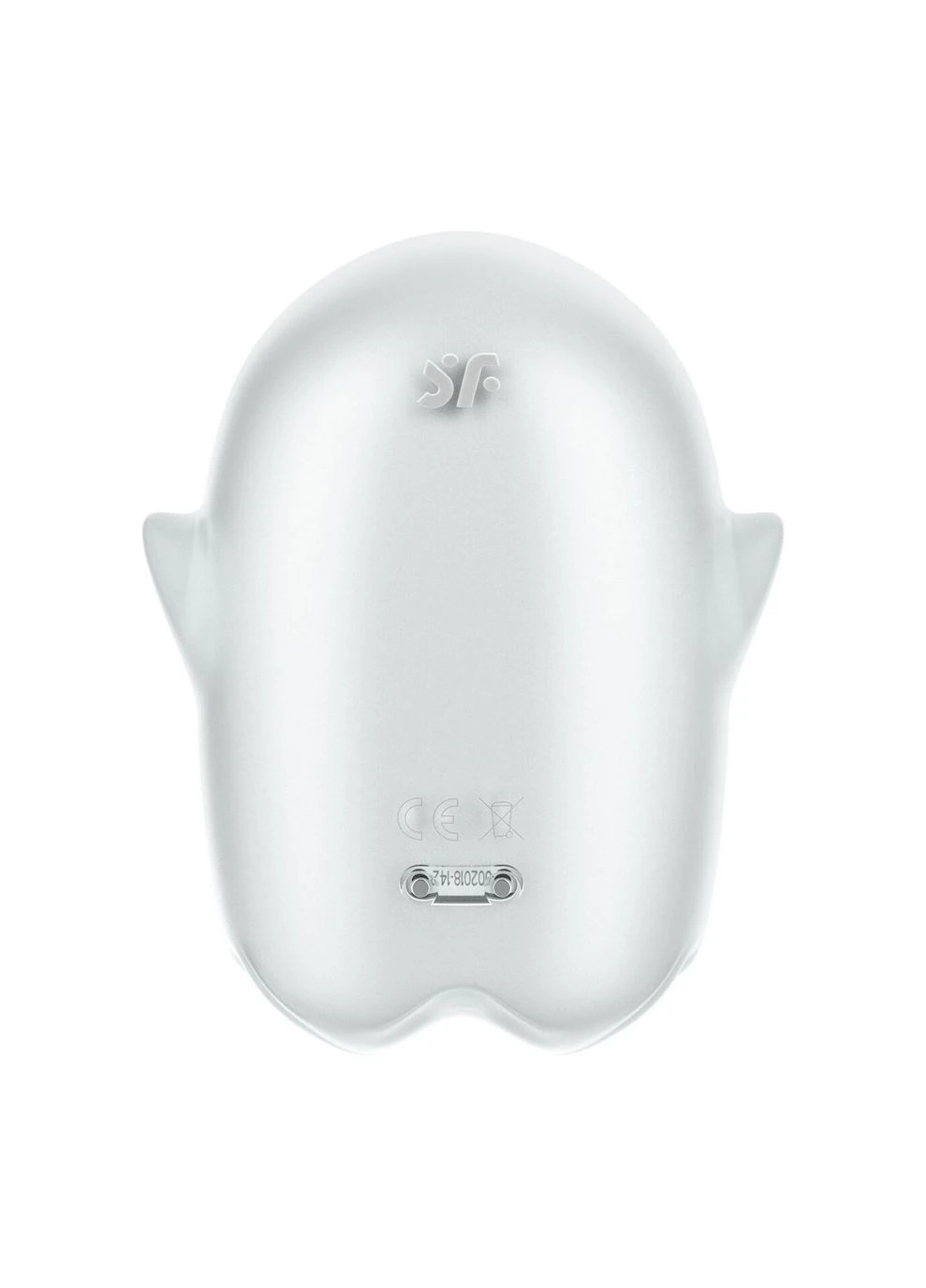 Вакуумный клиторальный стимулятор с вибрацией белого цвета Glowing Ghost Satisfyer (382844481)