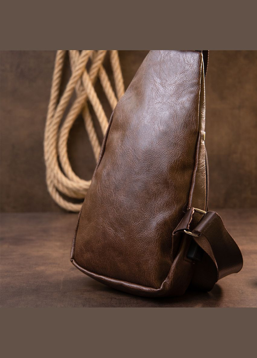 Сумка кросс боди смарт из кожзама 20572 Коричневая Vintage (331906540)
