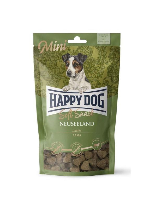 Мягкие снеки с ягненком и рисом для собак мелких пород SoftSnack Mini Neuseeland 100 г (4001967128895) Happy Dog (327070483)