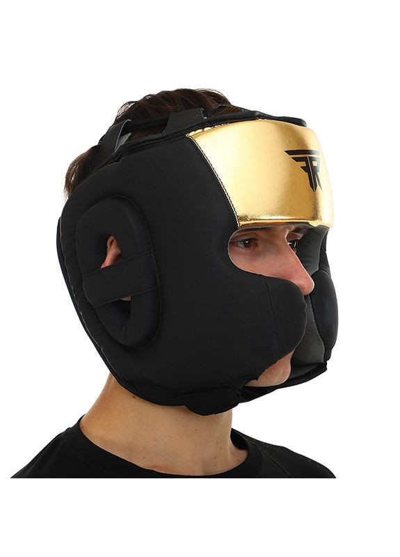 Шлем боксерский в мексиканском стиле Flex Fistrage V-9733 L Черно-золотой (37508235) FDSO (296687657)