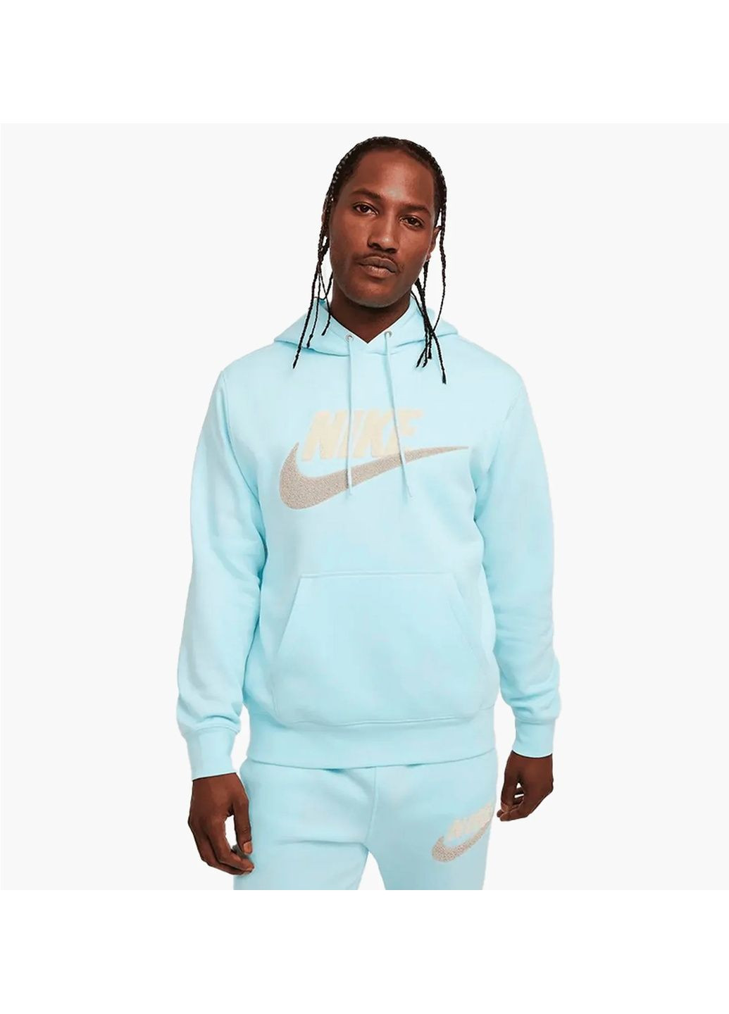 Худі чоловіче Club Fleece Light Blue Nike (364662845)