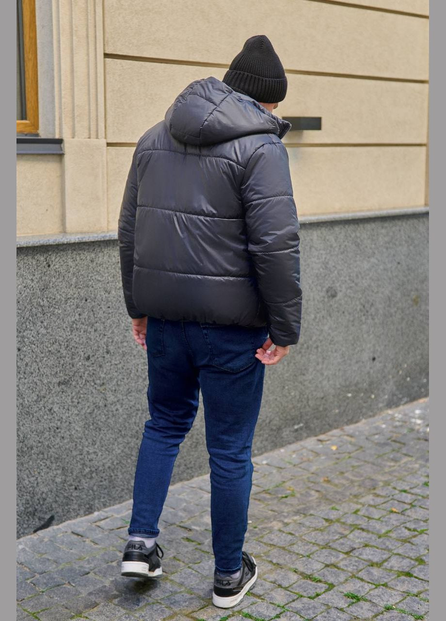Сіра куртка чоловіча зимова графіт р.54/56 385029 New Trend