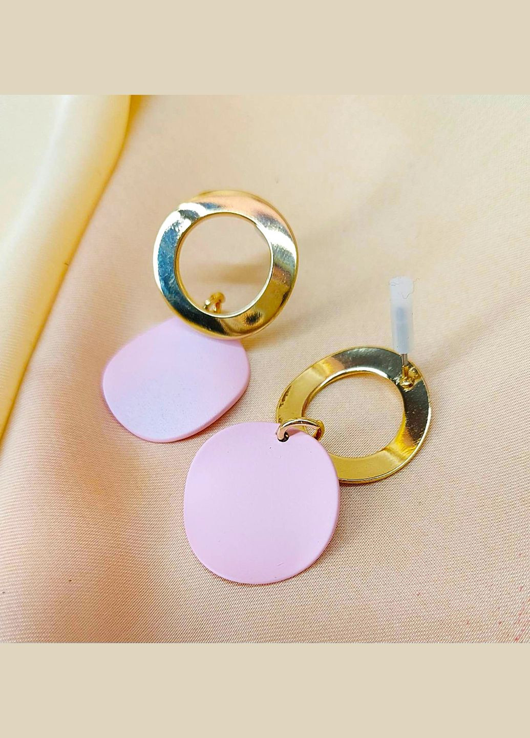 Сережки бижутерия на каждый день Розовые No Brand (347250651)