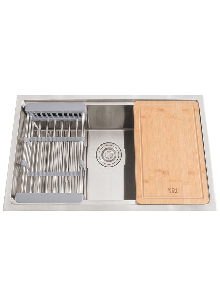 Комплект мойки на кухню и смесители из нержавеющей стали NS-7042 Nett 131620 (352168035)