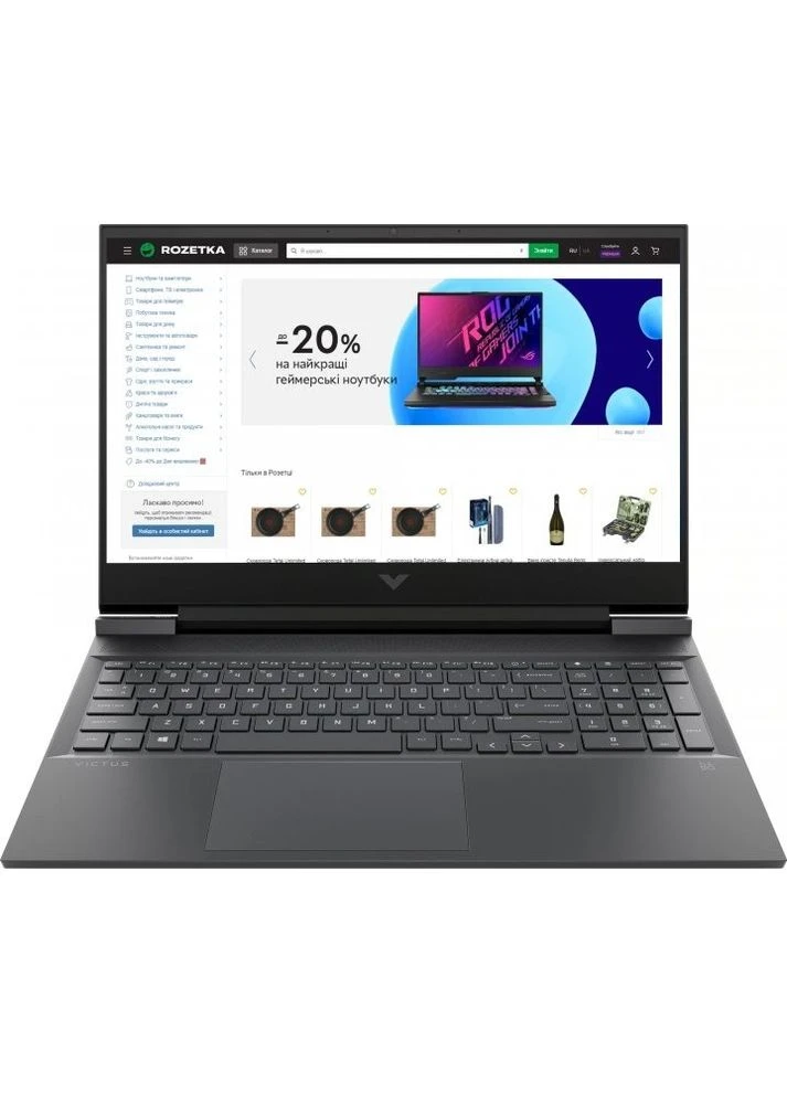 Ноутбук ігровий Victus 15-fb0016nq,NVIDIA GeForce RTX 3050 Ti,8/512GB,AMD Ryzen 5 5600H,15.6" Win 11 PRO HP (382902012)