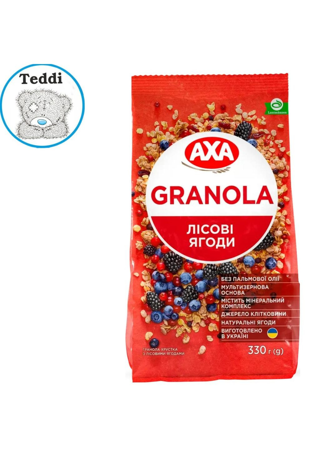 Гранола хрустка з лісовими ягодами 330 г АХА Axa —