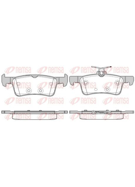 Колодки гальмівні дискові ЗАДН PEUGEOT 308 II 1.2-2.0 2013- 1563.10-ua Remsa (342411458)