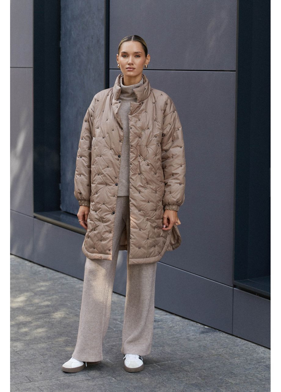 Бежева демісезонна бежева куртка-сорочка Seventeen