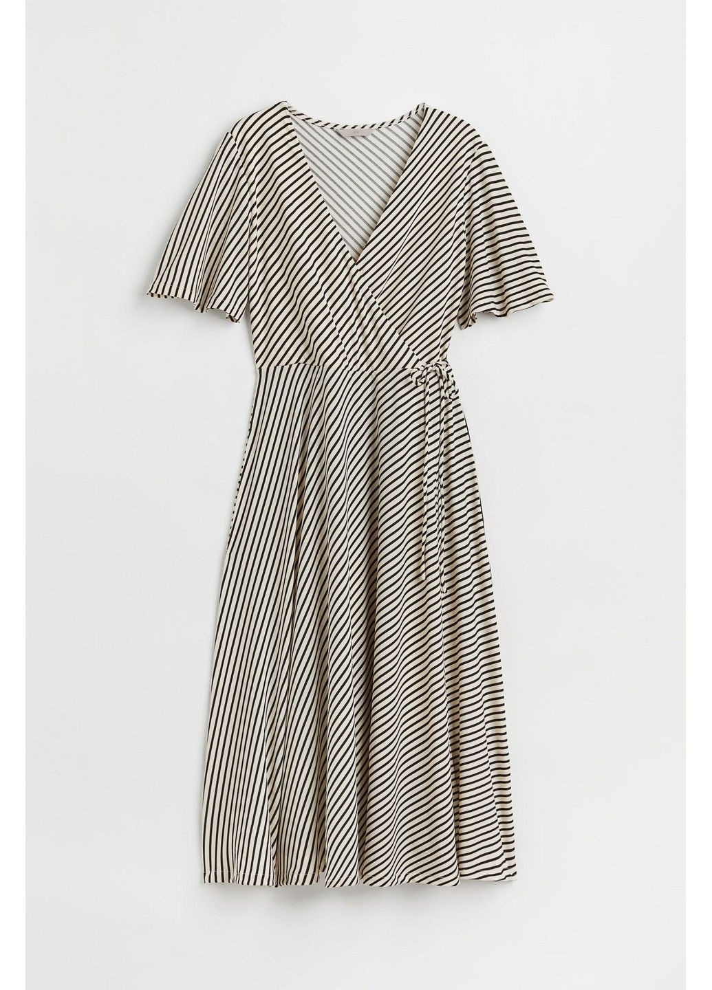 Чорно-білий кежуал сукня з мікро-дефектом H&M в смужку