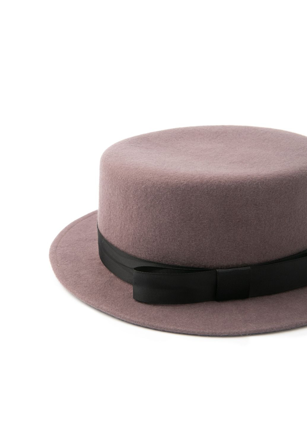 Шляпа канотье женская с лентой фетр розовая LuckyLOOK 928-680 (289478349)