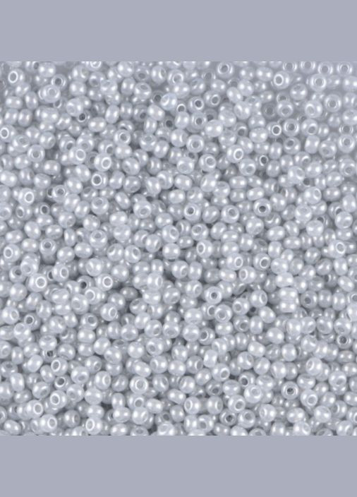 Бісер чеський Preciosa 17708, алебастровий металік, світло-сірий (10 г) No Brand (340486755)