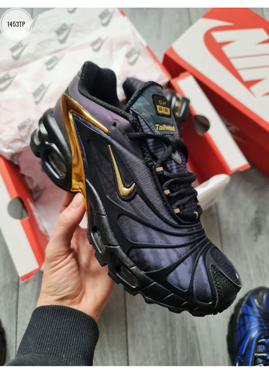 Чорні Осінні кросівки чоловічі nike air max tailwind 5 x skepta black / gold найк аір макс теілвінд No Brand