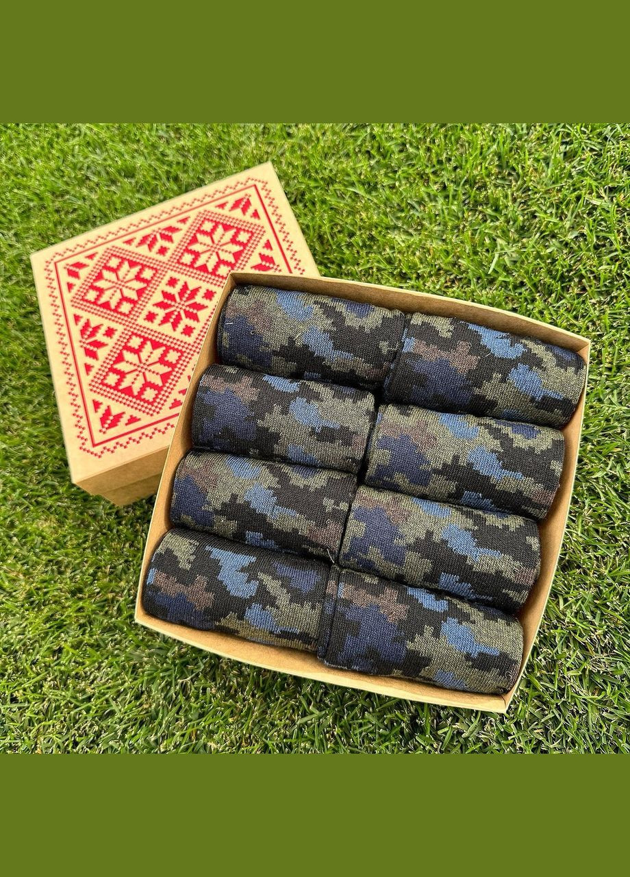 Комбіновані бокс чоловічих шкарпеток 40-45 р на 8 пар у подарунковій коробці Vakko (307053823)