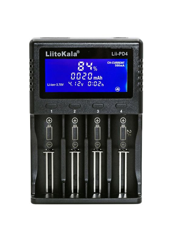 Зарядное устройство для Lii-PD4, 4x(LiOn/LiFePO4/NiMH/NiCd), display LiitoKala (334115933)