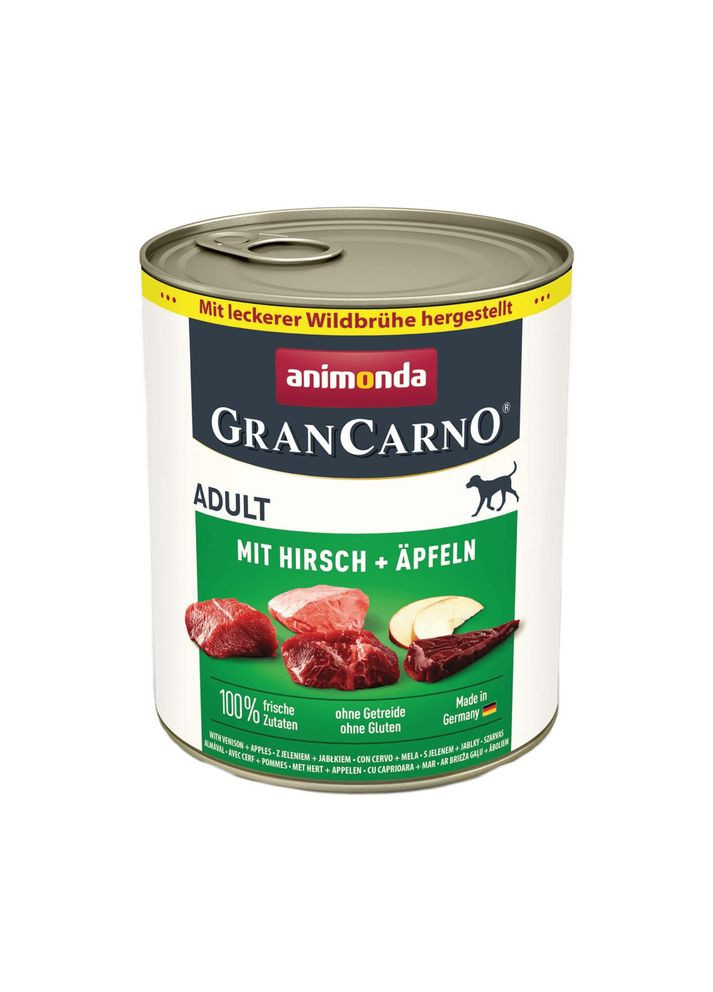 Корм влажный для собак GranCarno Adult Deer with Apple с олениной и яблоком, 800 г Animonda (355254921)