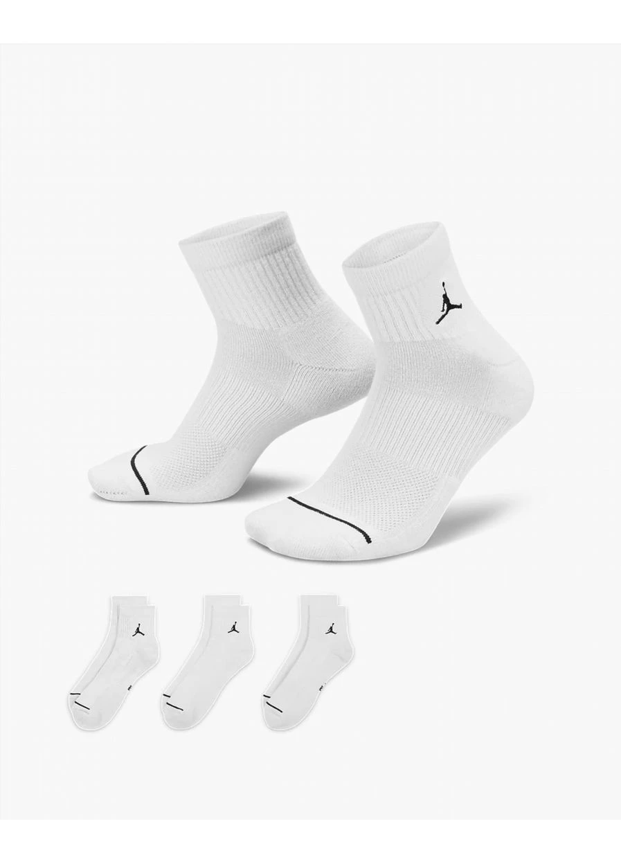 Білі шкарпетки cush poly ankle (3 пари) 144 white dx9655-100 Nike (398014637)