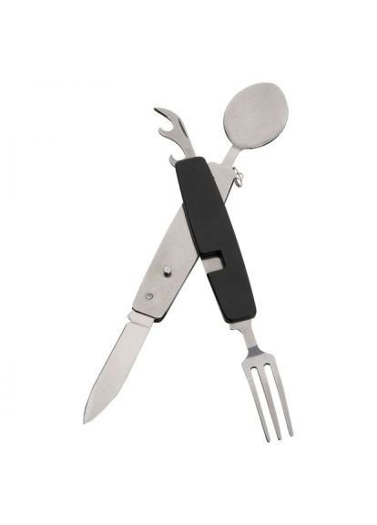 Набір туристичного посуду (81603) Easy Gifts 4 в 1 Pamplona чорний (369883718)