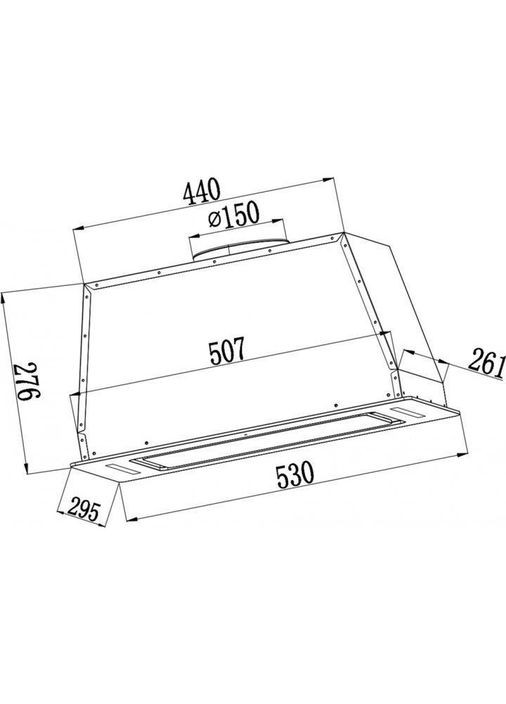 Встраиваемая вытяжка JOLLY WH A/60/GL/K INTERLINE (314864779)