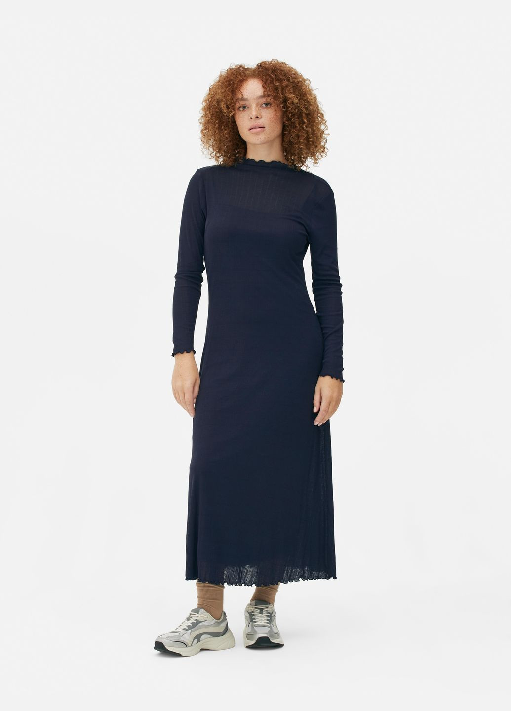 Темно-синее платье макси демисезон,темно-синий, Primark