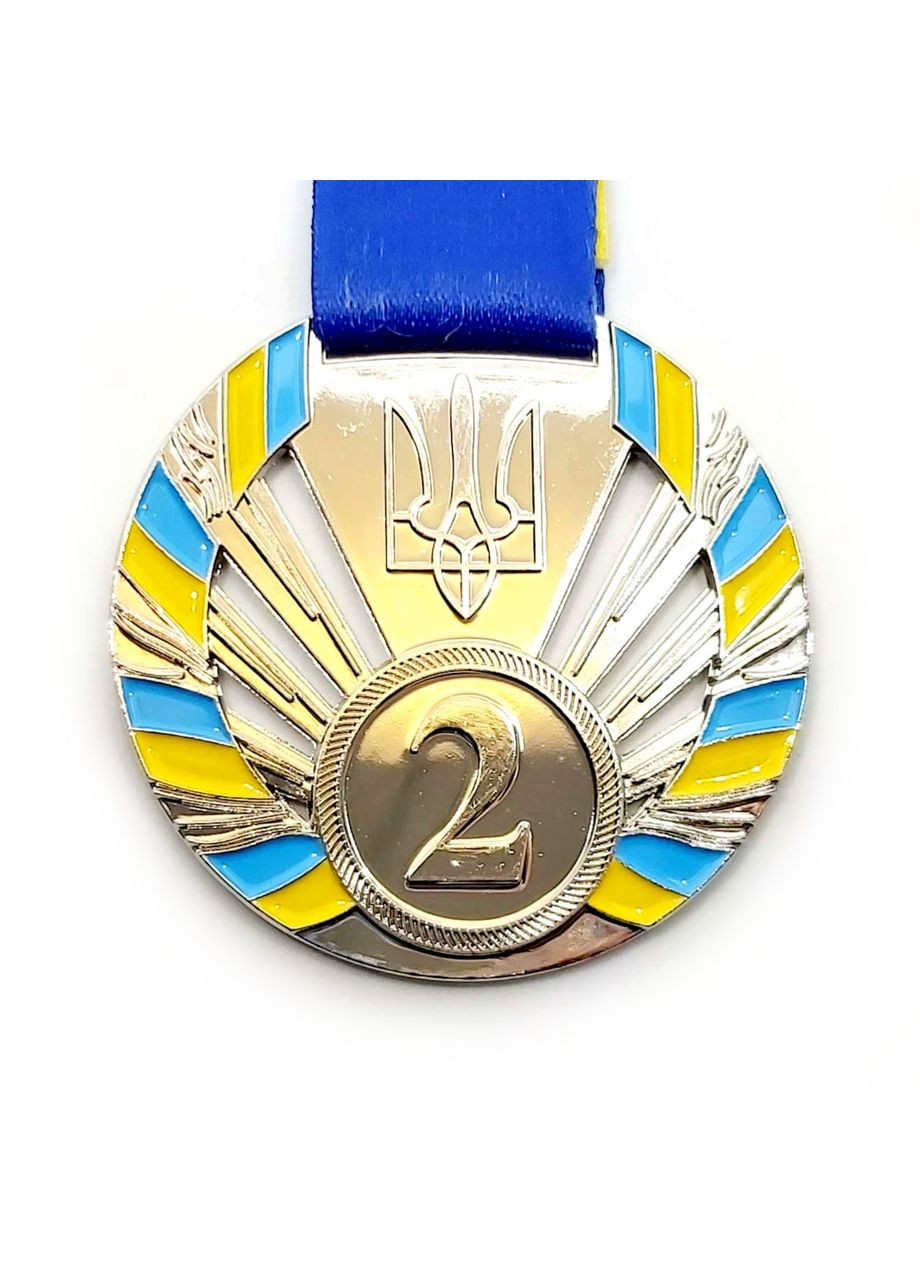 Медаль спортивная 6 см с лентой за ІІ место J2602S () SNS (316141323)