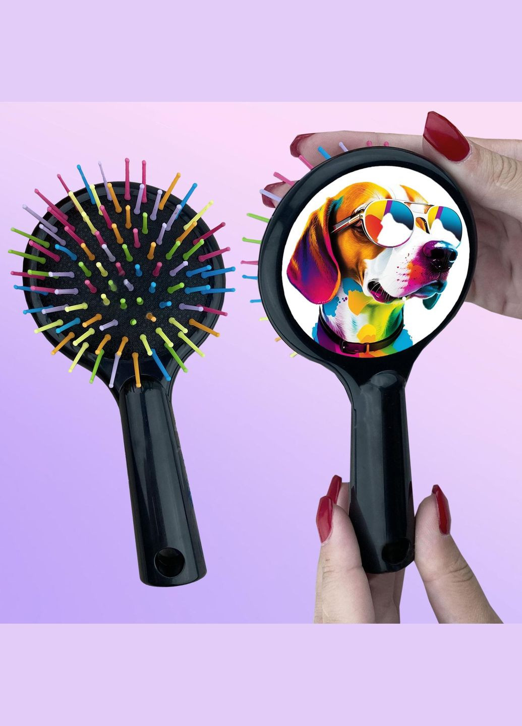 Расческа для волос Собака #017 Черная No Brand (315041699)