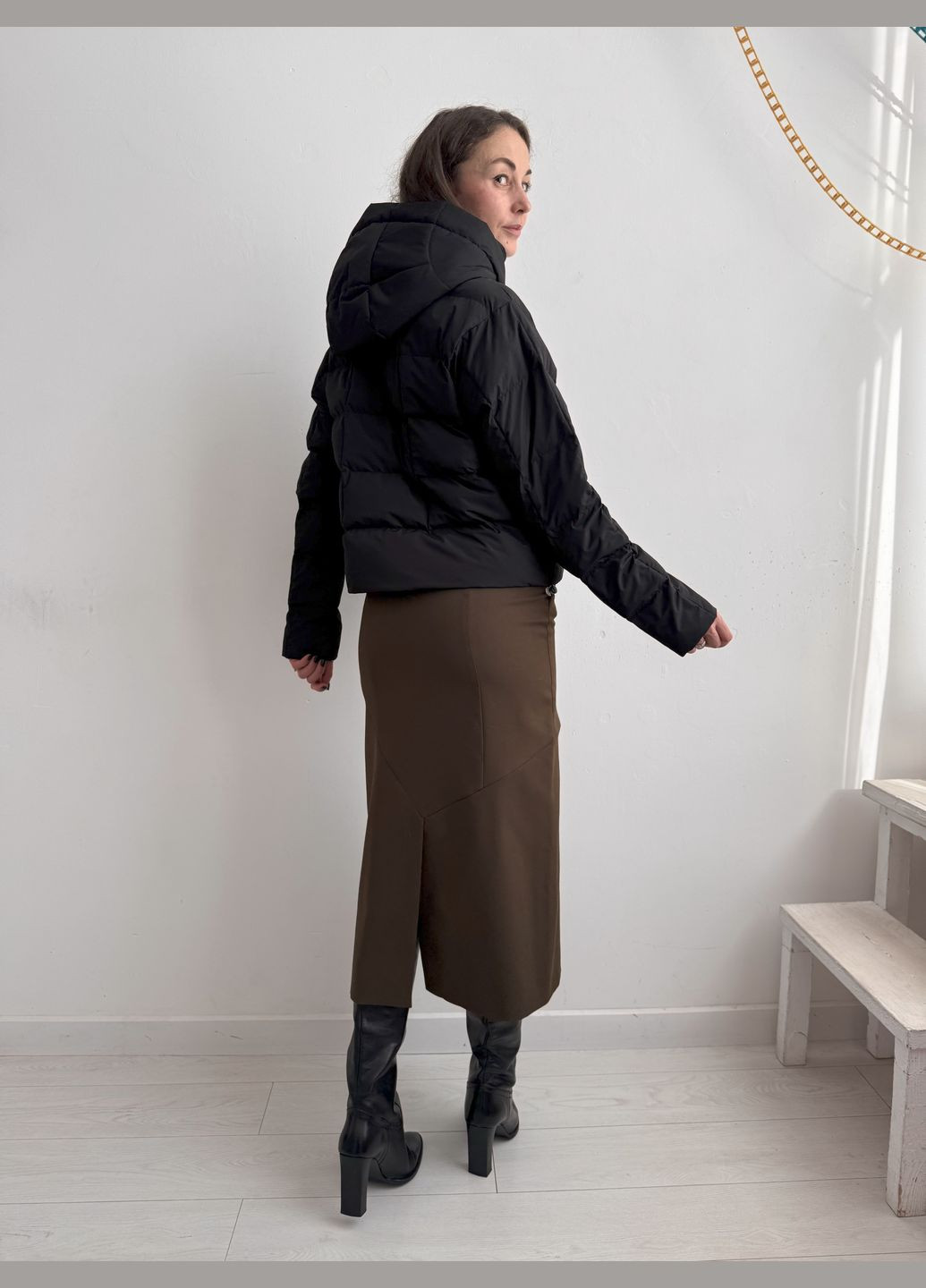 Чорна демісезонна куртка жіноча демісезонна міка (кдм-54-ч) Sifurs