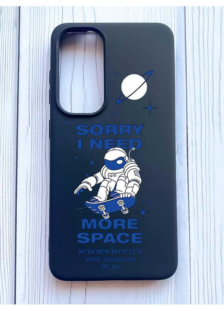 Матовий чорний чохол на Samsung Galaxy A35 (A356) Космонавт на скейті (принт 248) Creative (355398631)