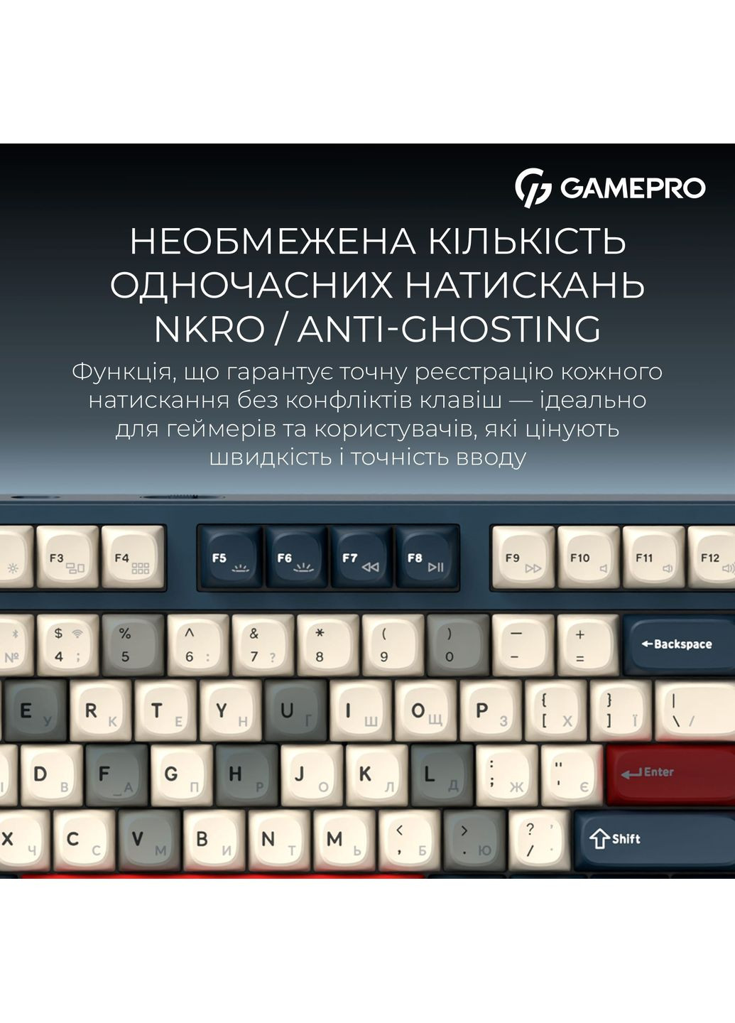 Клавиатура беспроводная Asgard Ragnar Keychron Super Red Switch Blue (MK285BL) GAMEPRO (372011887)