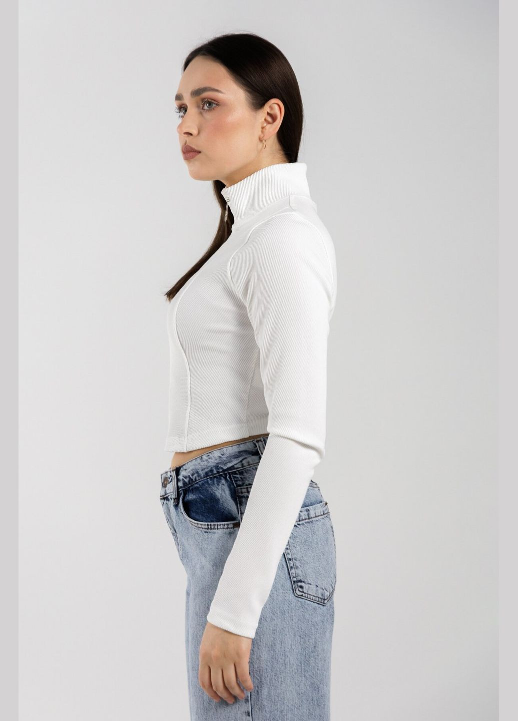 Белый демисезонный кофта однотонная женская 9979 белый shop (2000990428677) NOA noa