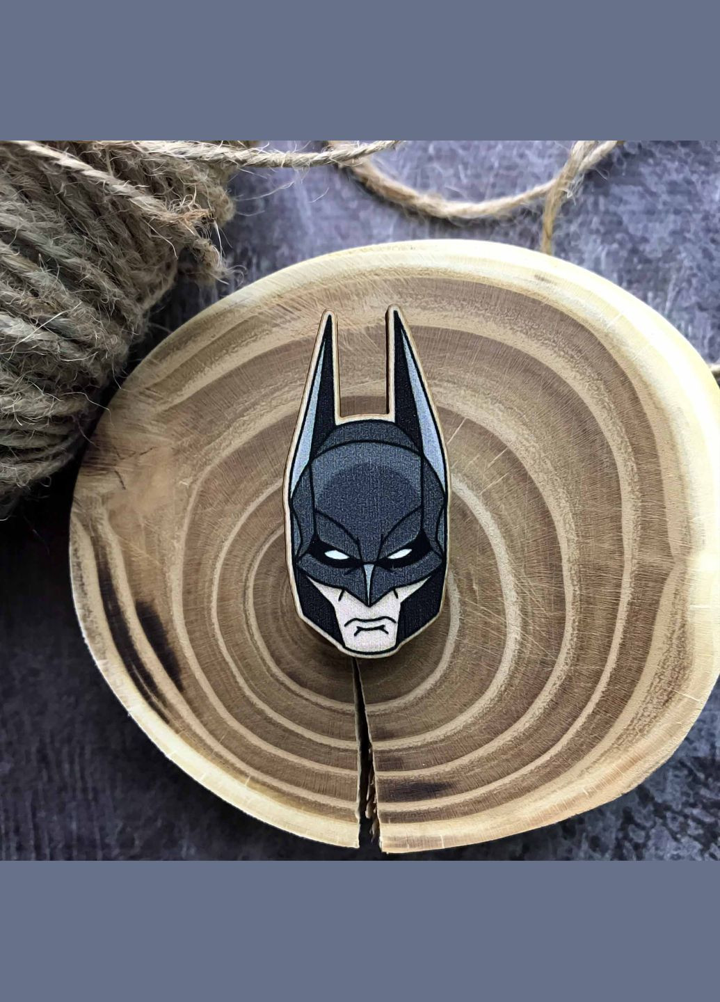 Дерев'яний значок "Бетмен голова" Cozy-Up (291162298)