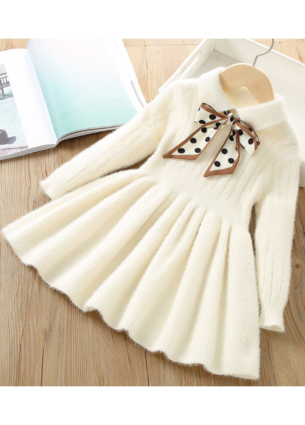 Молочное платье No Brand (303415833)