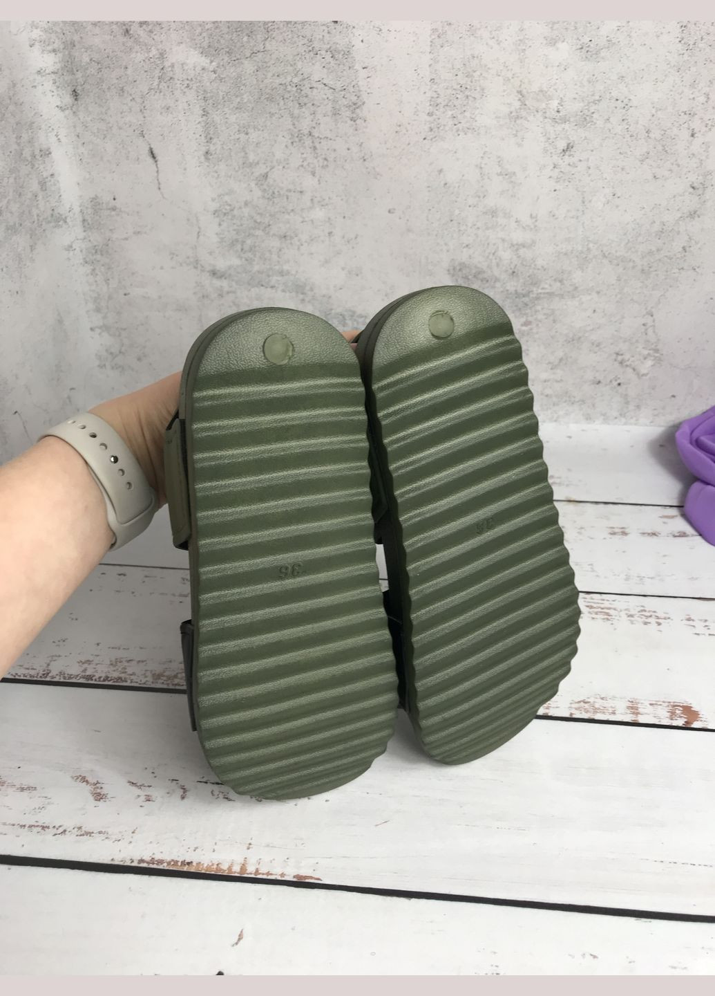 Темно-зеленые повседневные, пляжные сандалии аквашузы детские для мальчиков eva темно-зеленый (321) Ippon на липучке