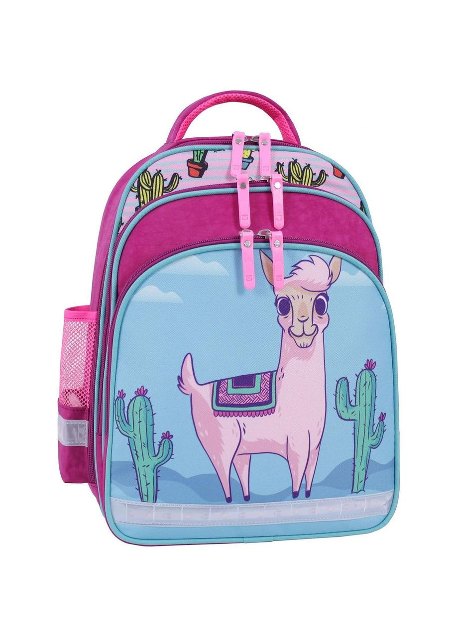 Шкільний рюкзак для дівчаток 14л на три відділення з кишенями 143 малиновий 617 Mouse (00513702) Bagland (340452517)