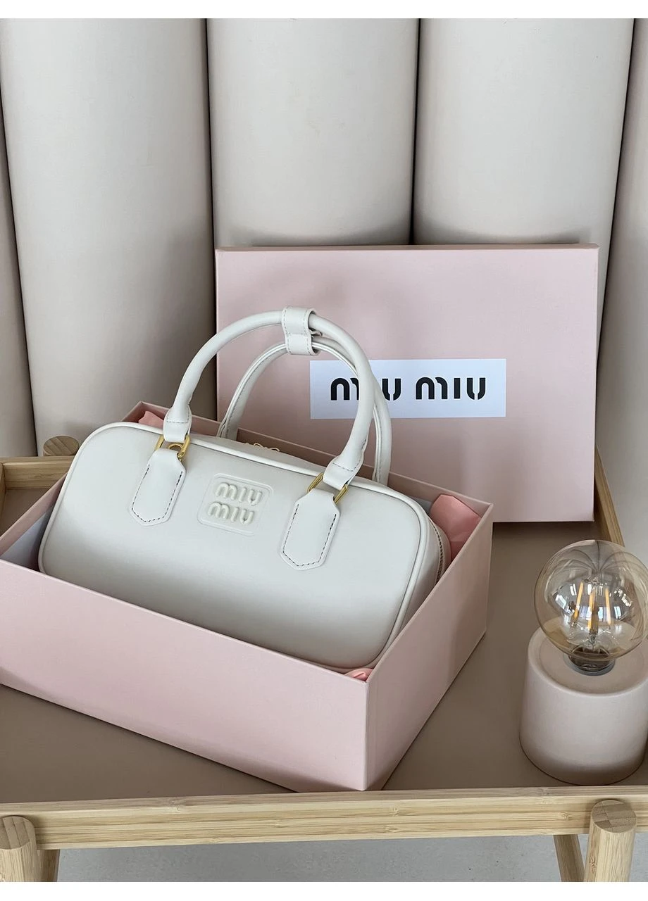 Сумка жіноча Arcadie Leather Bag білий крос боді Міу Medium MDR No Brand (369935467)