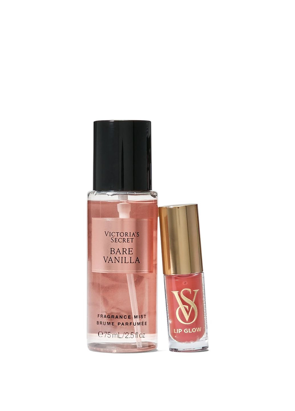 Подарунковий набір — міст та блиск для губ Bare Vanilla Victoria's Secret Mist & Kiss Two-Piece Gift Set (329715710)