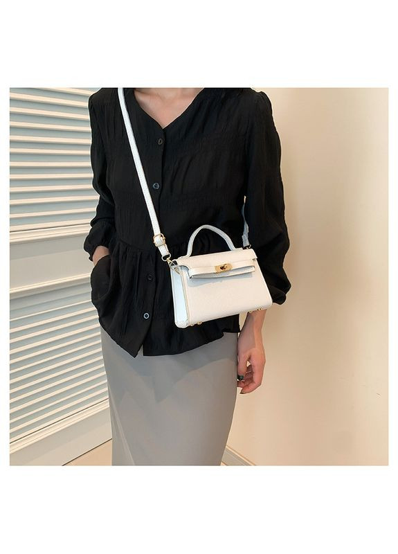 Жіноча сумка 10441 крос-боді на ремінці біла No Brand (313235551)