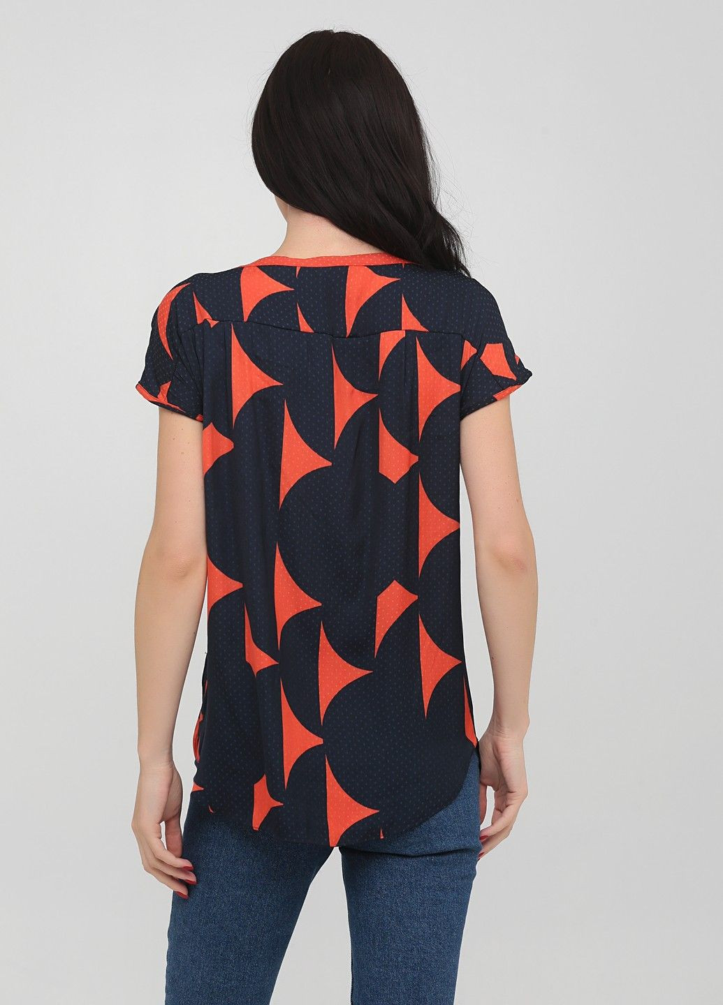 Тёмно-синяя блуза No Brand