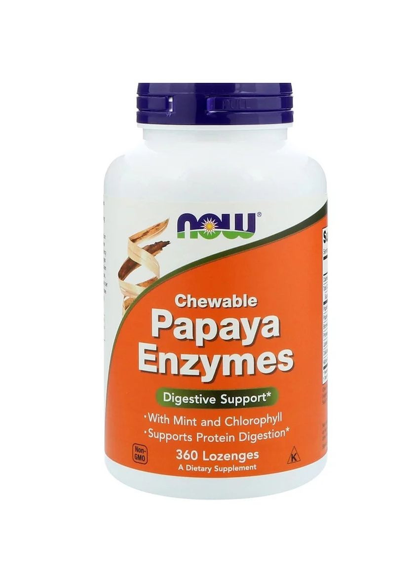 Пищеварительные Ферменты Папаи, Papaya Enzymes,, 360 леденцов Now Foods (326055019)
