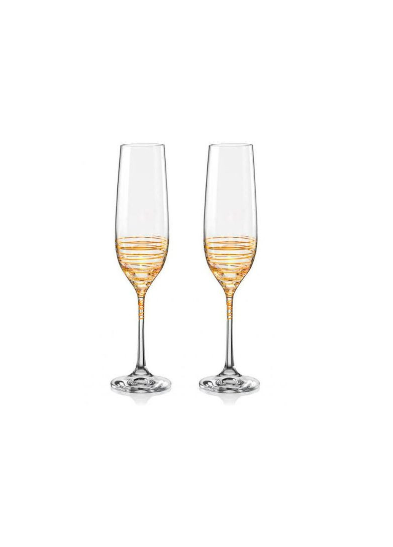 Набір келихів для шампанського 2 шт. 190 мл Viola (Spiral) 40729 190 M8441 Bohemia (273220487)