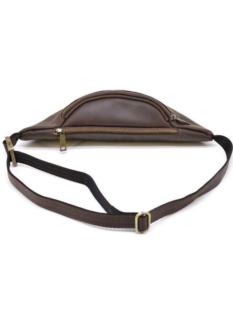 Сумка на пояс через плече жіноча з натуральної шкіри середня Коричневий 35144 TARWA (335008028)