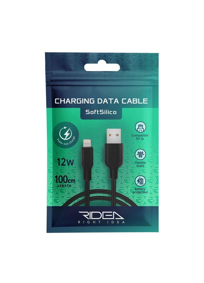 Зарядний кабель USB-Lightning для iPhone / Провід шнур юсб лайтнінг для зарядки айфона Apple пристроїв Ridea (338598218)