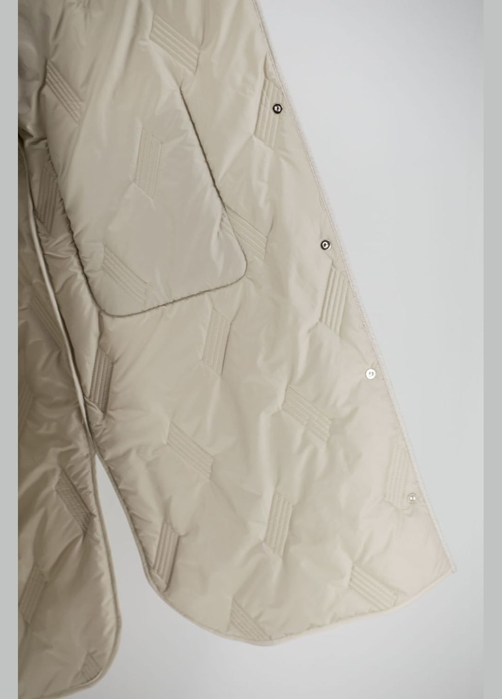 Молочное демисезонное Женское синтепоновое пальто Stella Polare (светлосерый, ), 47850 No Brand